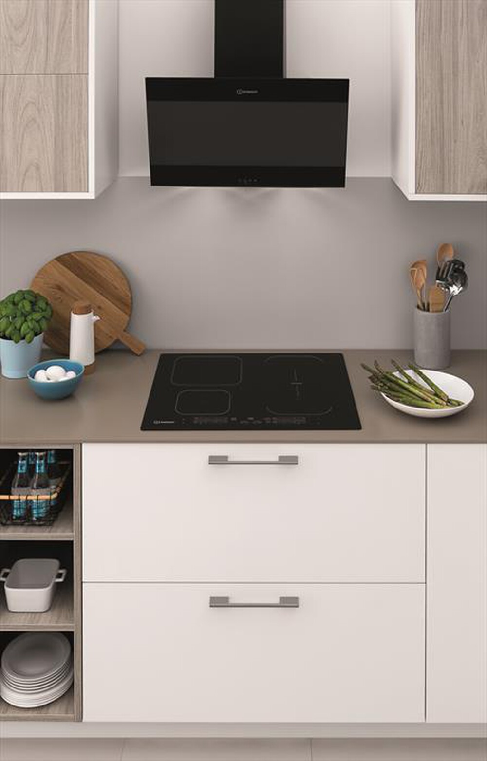 "INDESIT - Piano cottura induzione IB 65B60 NE 59 cm-Nero"