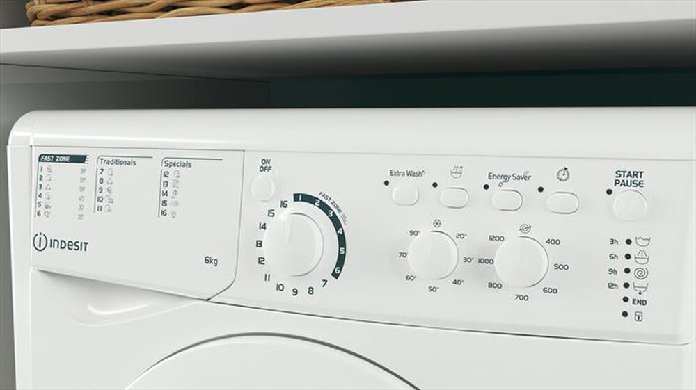 Immagine del prodotto INDESIT - Lavatrice slim EWSC 61251 W EU N 6 Kg Classe F-Bianco