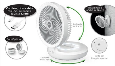 MACOM - COMPACT CORDLESS FAN-Bianco