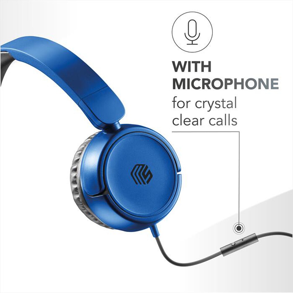 Immagine del prodotto CELLULARLINE - Cuffie a padiglione chiuso MUSICSOUNDFULLCB-Blu