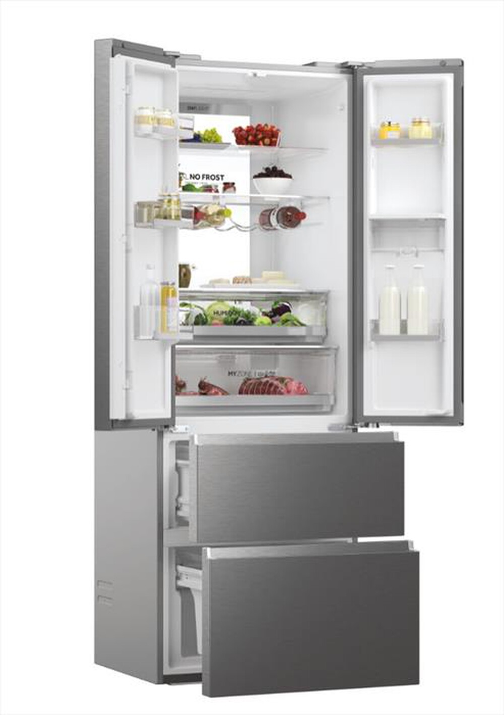 Immagine del prodotto HAIER - Frigorifero 4 porte HFR7720DWMP Classe D 477 lt-Platino, Stainless steel
