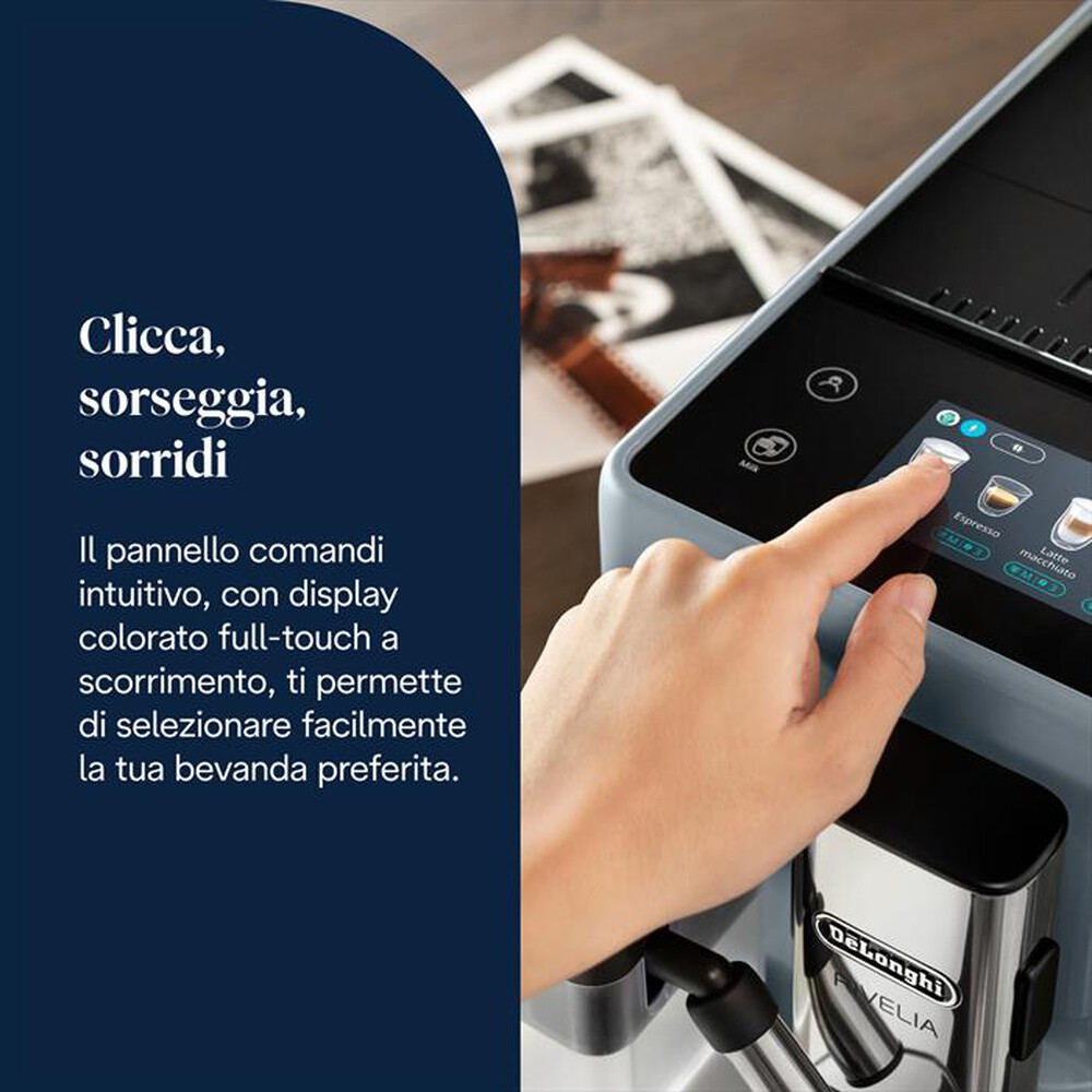Immagine del prodotto DE LONGHI - Macchina da caff&egrave; automatica RIVELIA EXAM440.55.G-Grigio (pebble grey)