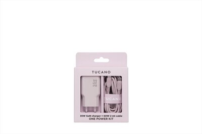 TUCANO - Kit caricabatterie GaN/cavo USB-C ONE POWER-ROSA