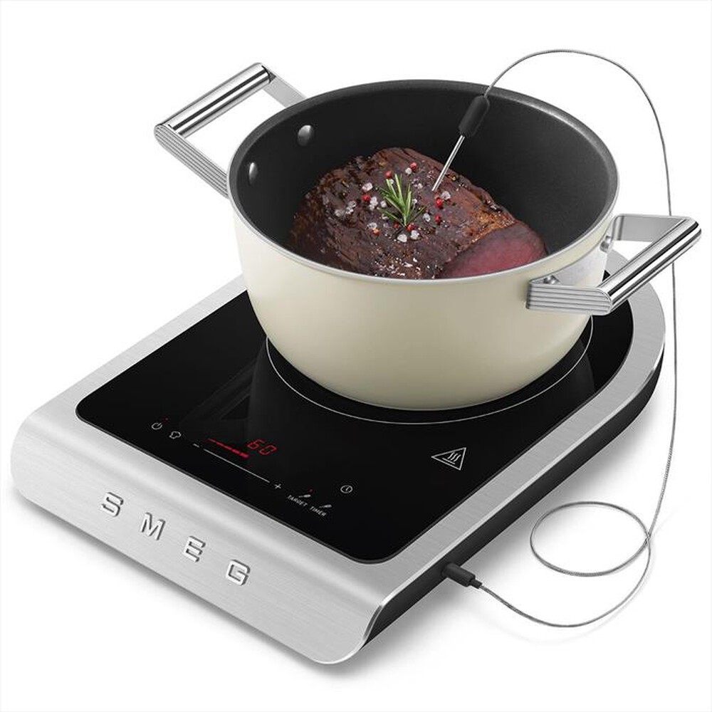 "SMEG - Piastra a induzione portatile PIC01BLMEU-Nero Opaco"