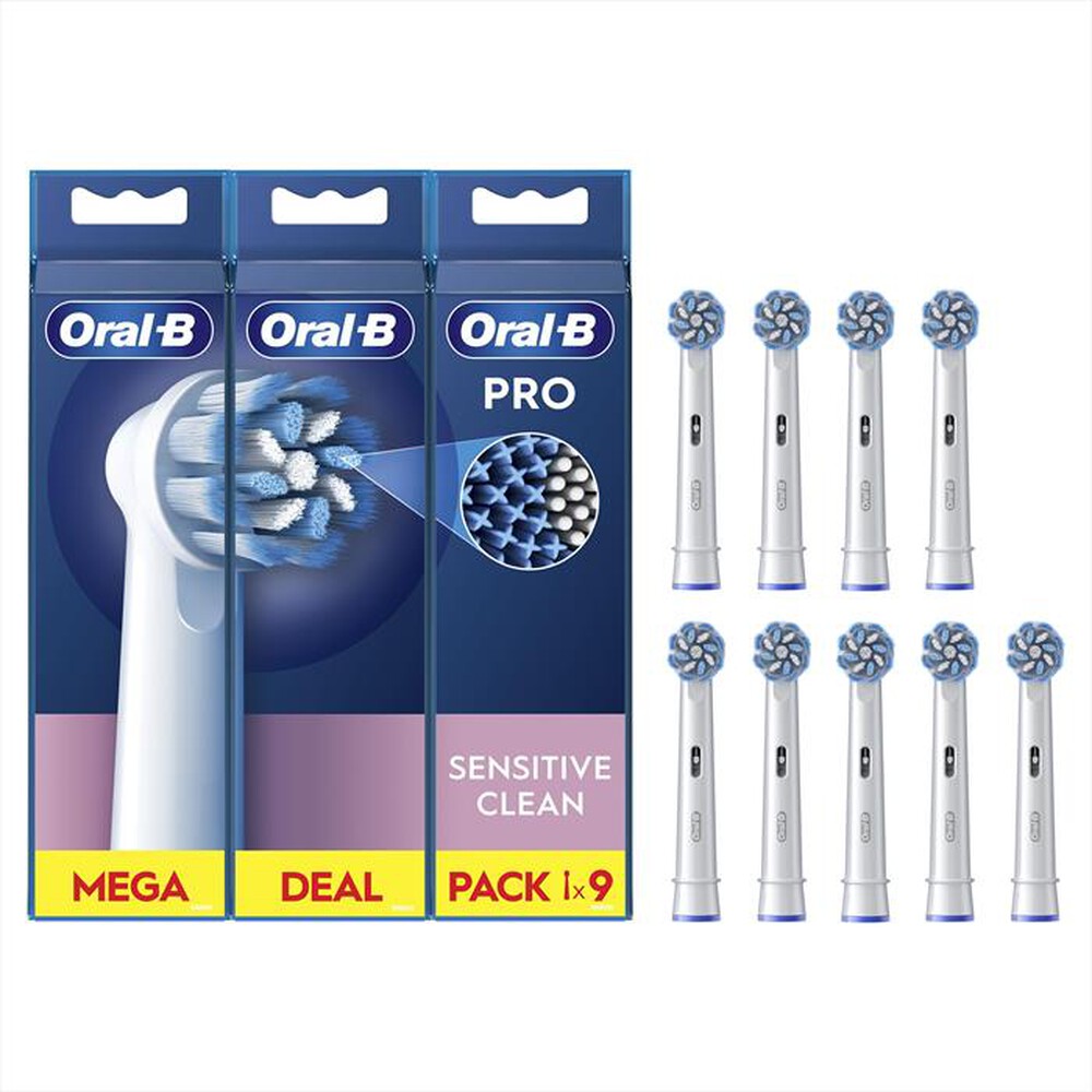"ORAL-B - TESTINE DI RICAMBIO PRO SENSITIVE CLEAN-Bianco"