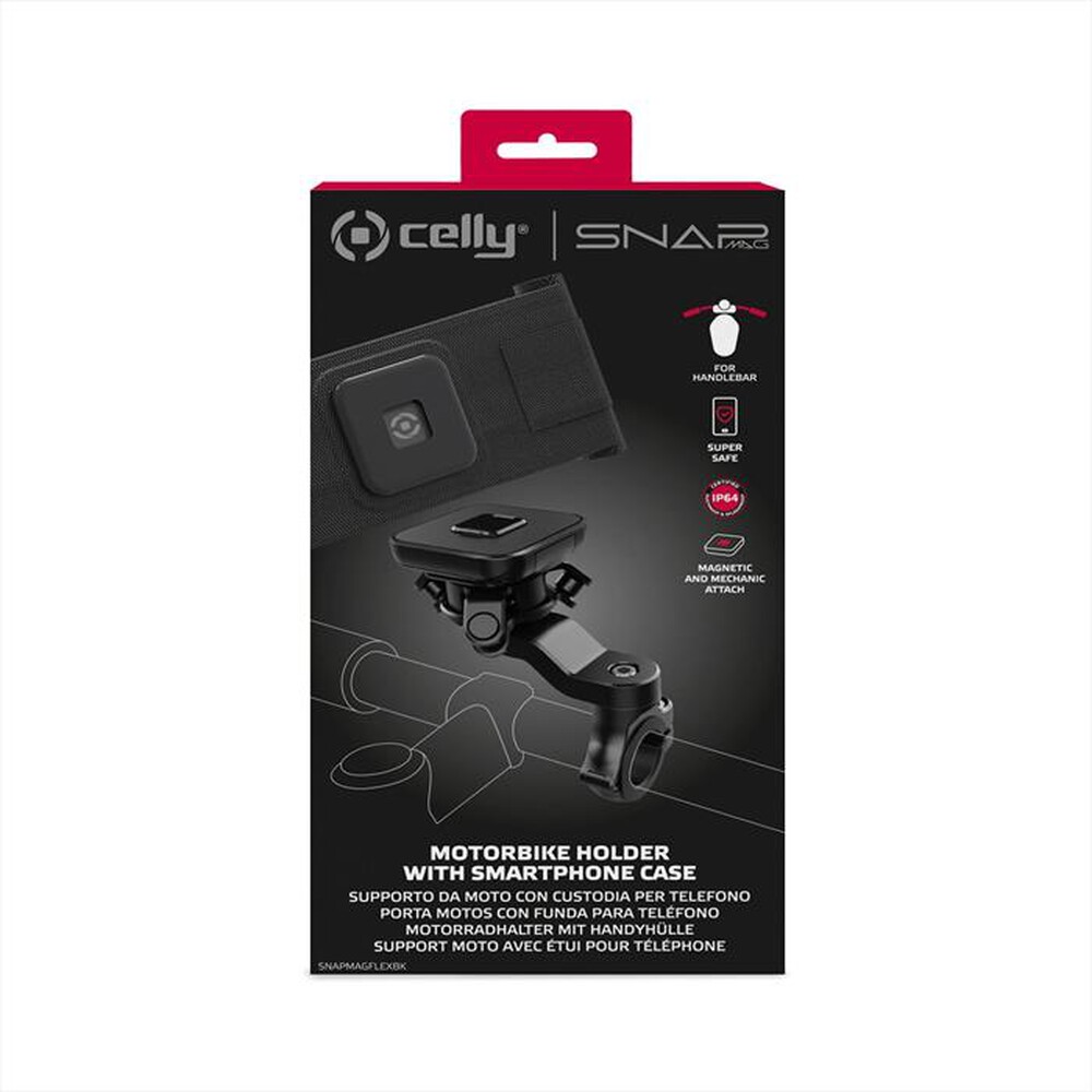 Immagine del prodotto CELLY - SUPPORTO BICI CON FISSAGGIO AD INCASTRO E CUSTODIA-NERO