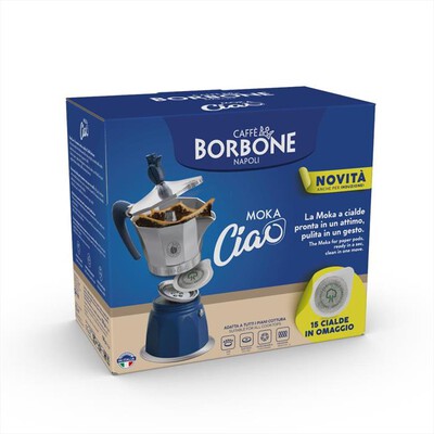 CAFFE BORBONE - MOKACIAO-Acciaio/blu