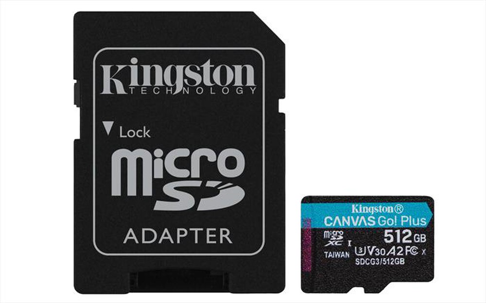 "KINGSTON - Supporto Micro SDXC 512 GB SDCG3/512GB-black"