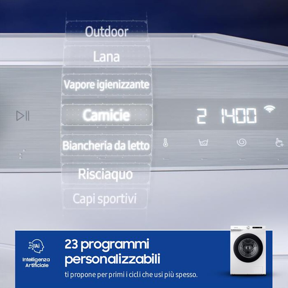 "SAMSUNG - Lavatrice WW70AG6S28AWS3 7Kg Classe D-bianco"
