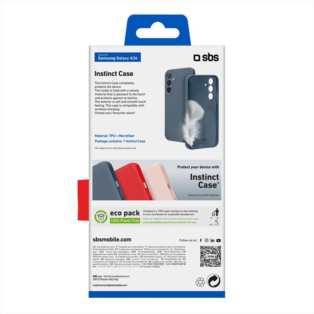 "SBS - Cover TEINSTSAA34B per Samsung A34-Blu"