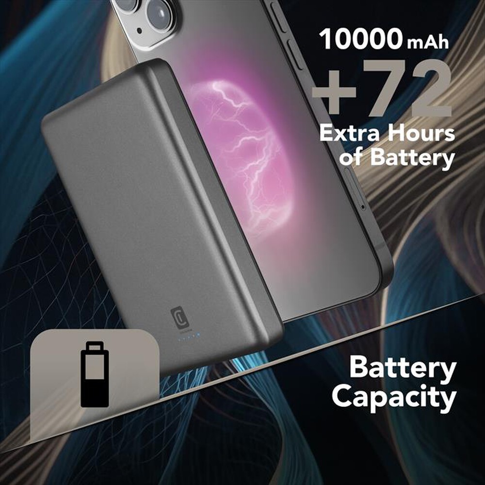 Immagine del prodotto CELLULARLINE - Power Bank PBMAGSLIM10000WIRD-Grigio