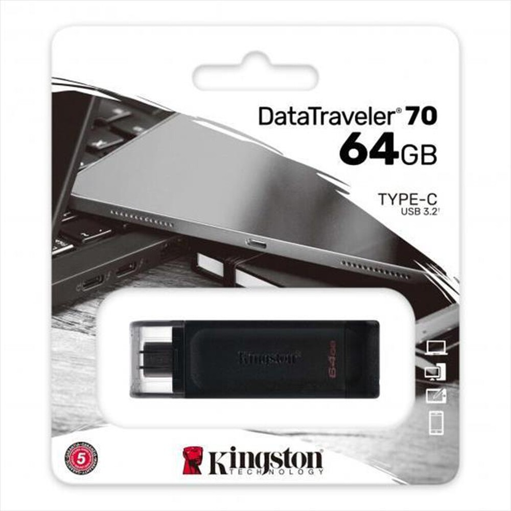 Immagine del prodotto KINGSTON - Memoria 64 GB DT7064GB-Nero