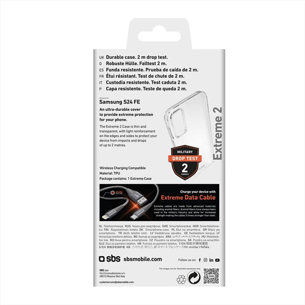 "SBS - Cover TEEX2SAS24FE per Samsung Galaxy S24 FE-Trasparente"