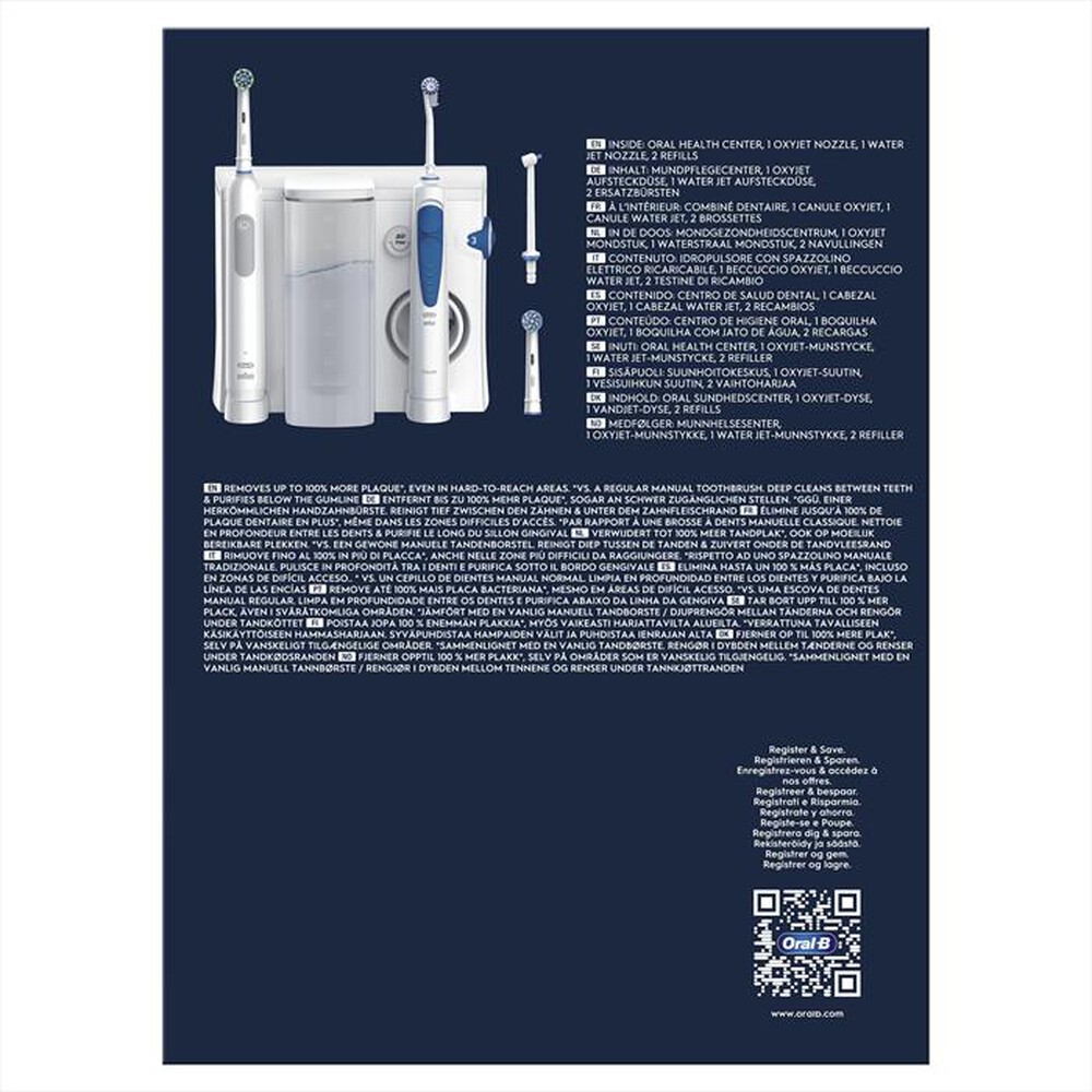 Immagine del prodotto ORAL-B - Spazzolino + idropulsore HEALTH CENTER-Bianco