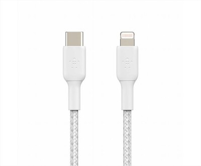 BELKIN - CAVO INTRECCIATO DA USB-C A LIGHTNING 1M-bianco