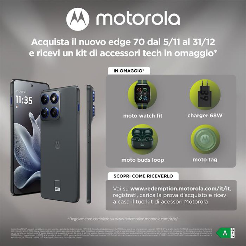 Immagine del prodotto MOTOROLA - Smartphone EDGE 70-PANTONE Gadget Gray