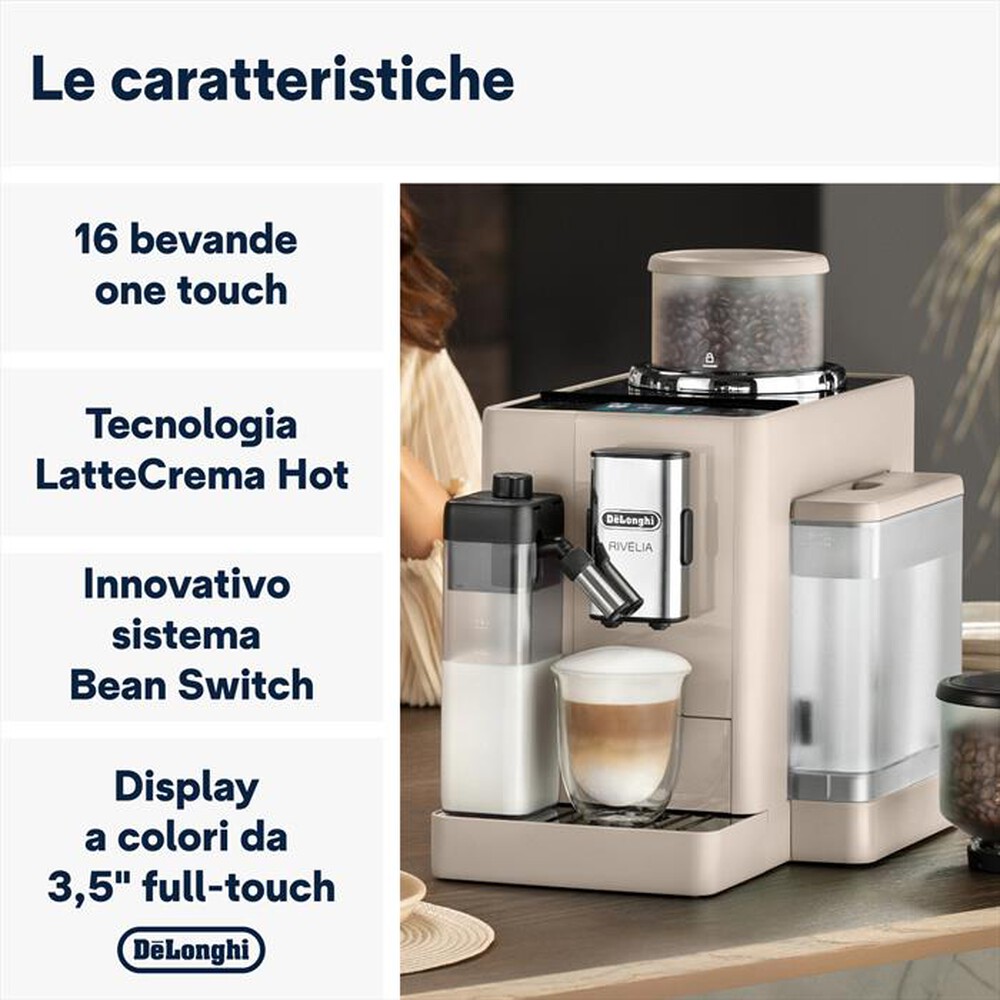 "DE LONGHI - Macchina da caffè automatica RIVELIA EXAM440.55.BG-Beige (sand beige)"