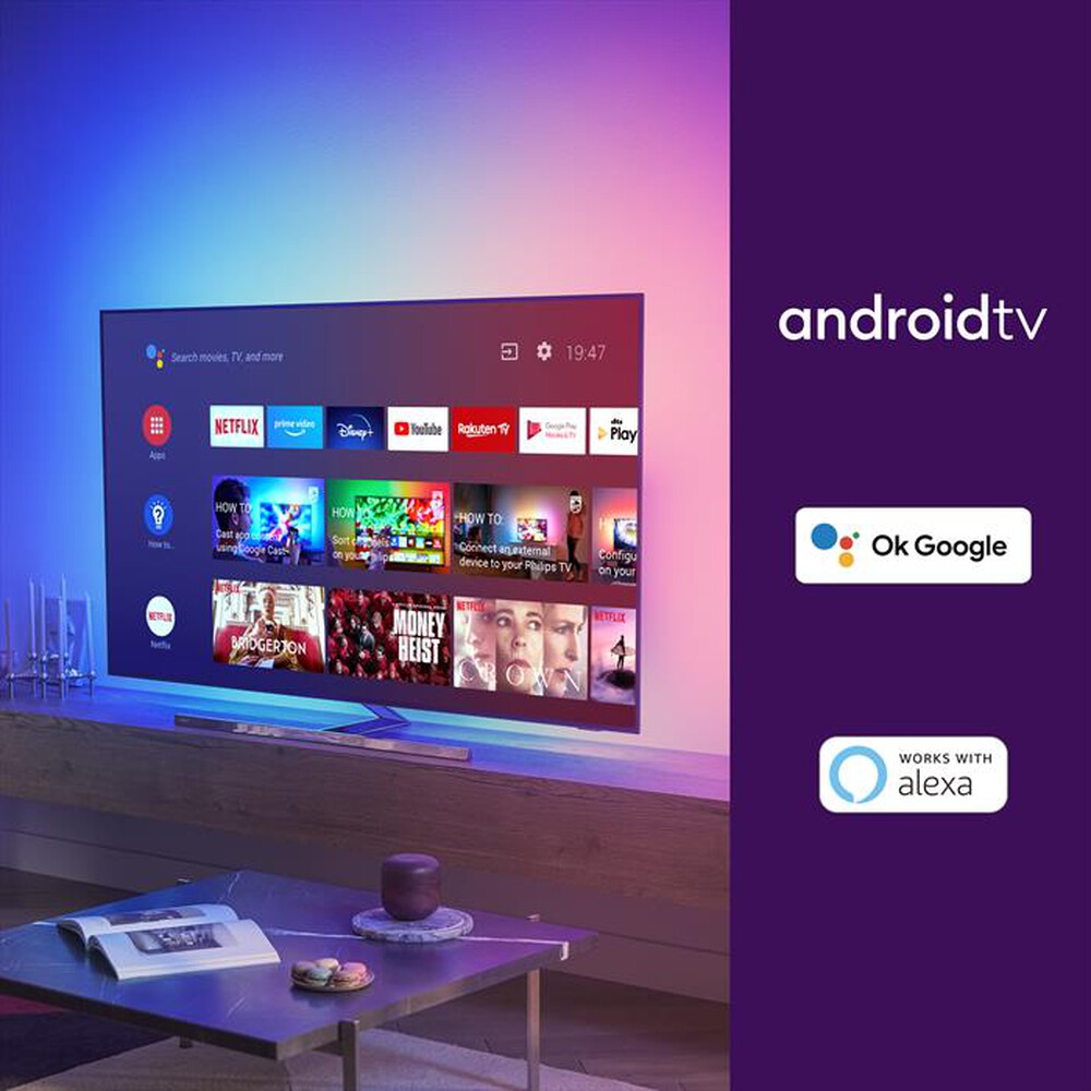 "PHILIPS - SMART TV OLED AMBILIGHT 4K 55\" 55OLED856/12-Black"