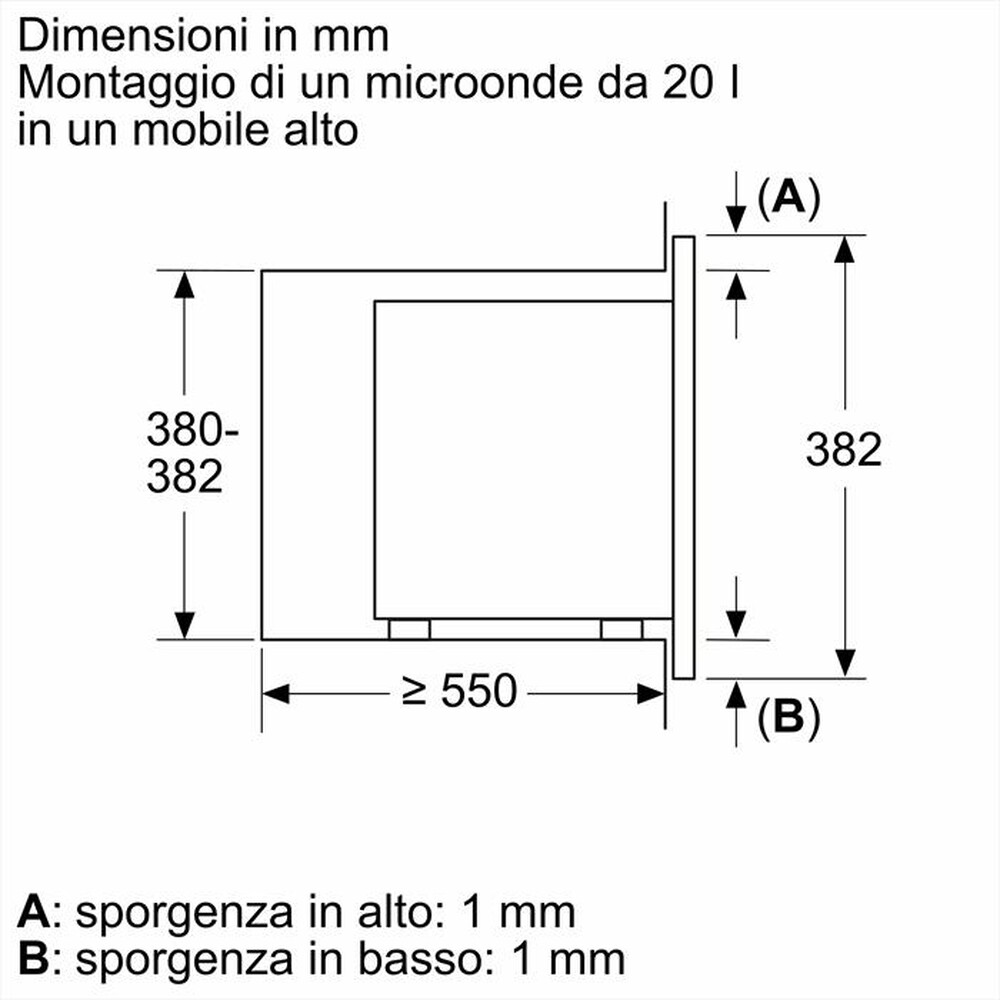 Immagine del prodotto BOSCH - Forno microonde da incasso BFL623MB3-Nero