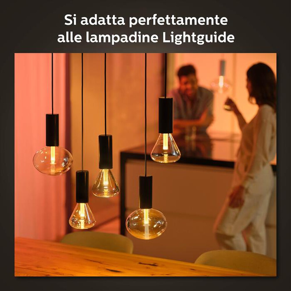 "PHILIPS - HUE LIGHTGUIDE CORDA NERA LAMPADINA NON INCLUSA-Multicolore"