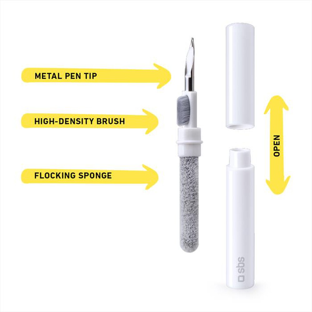 "SBS - Kit di pulizia 3 in 1 per auricolari TEEARCLEANSET-Bianco"