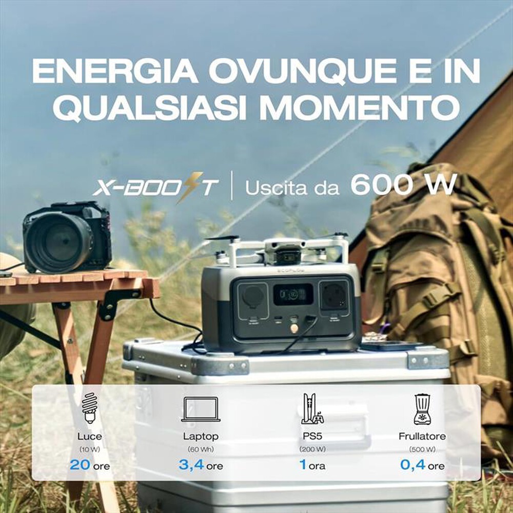 "ECOFLOW - RIVER 2 POWER STATION PORTATILE-nero"