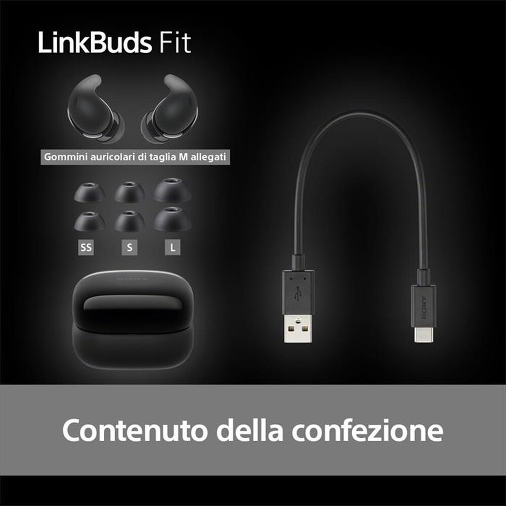 "SONY - Auricolari bluetooth WFLS910NB.CE7-nero"