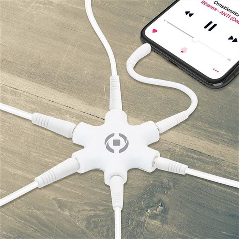 "CELLY - MIX5LINEIN35WH - MIX 5 INPUT JACK 3.5MM-Bianco"