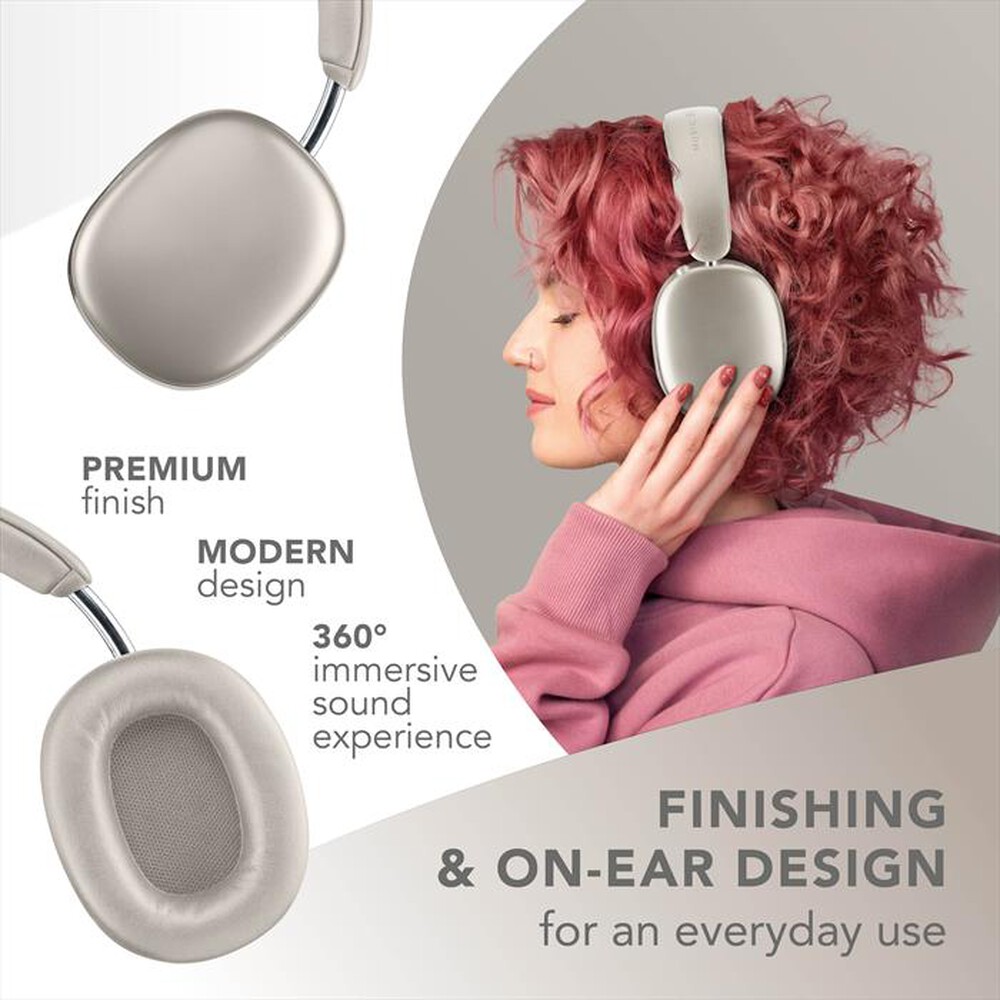 Immagine del prodotto MUSIC SOUND - Cuffia wireless BTHEADBMSAURIXW AURIX-Bianche