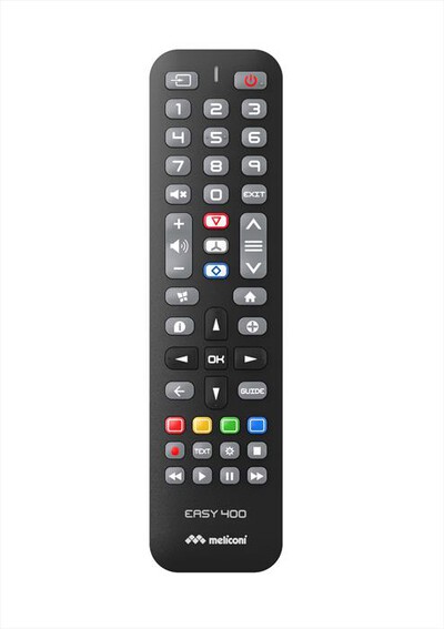MELICONI - Telecomando di ricambio EASY 400 PER TV PHILIPS-Calotta nera, tastiera grigia
