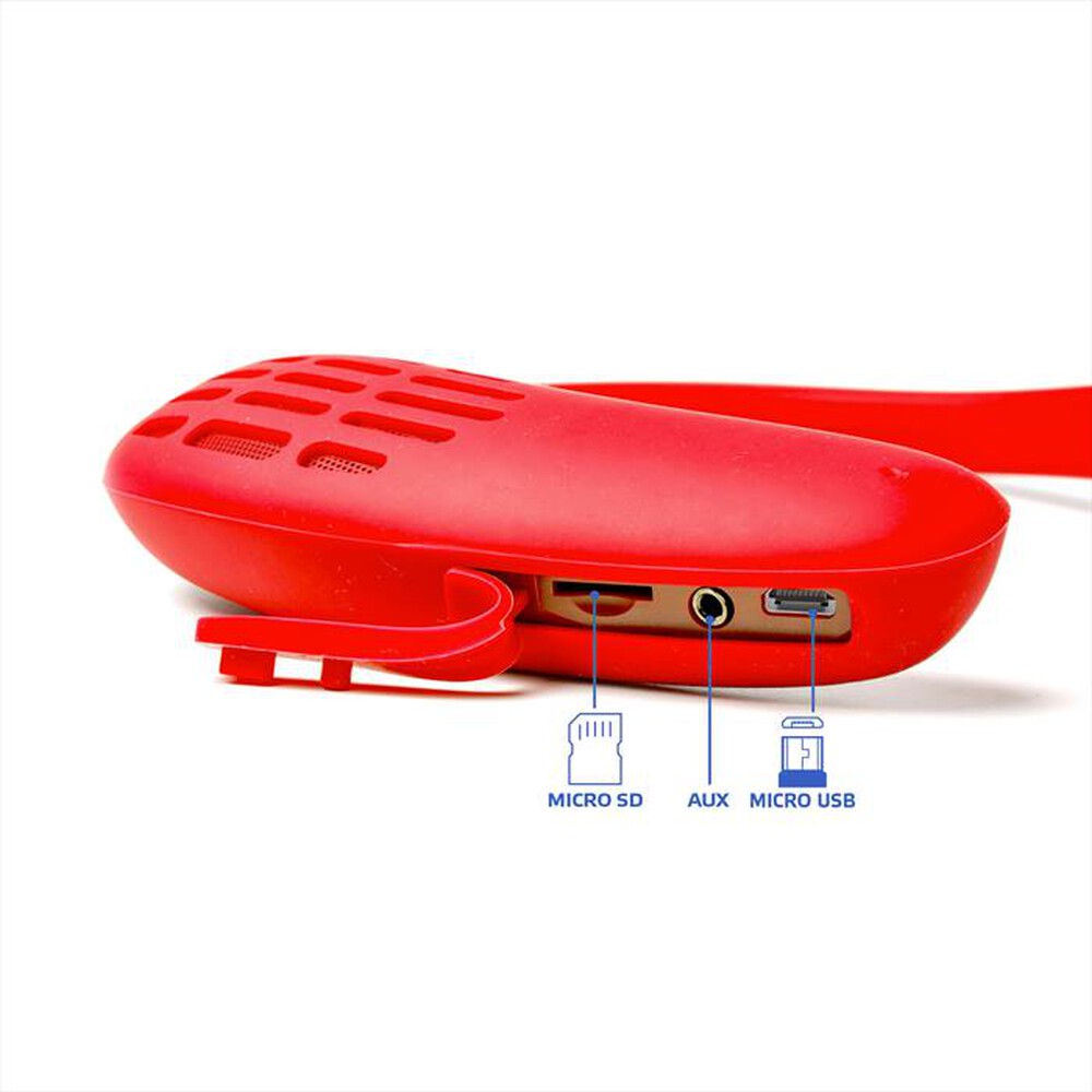 "CELLY - UPNECKRD - BLUETOOTH NECK SPEAKER-Rosso/Silicone"