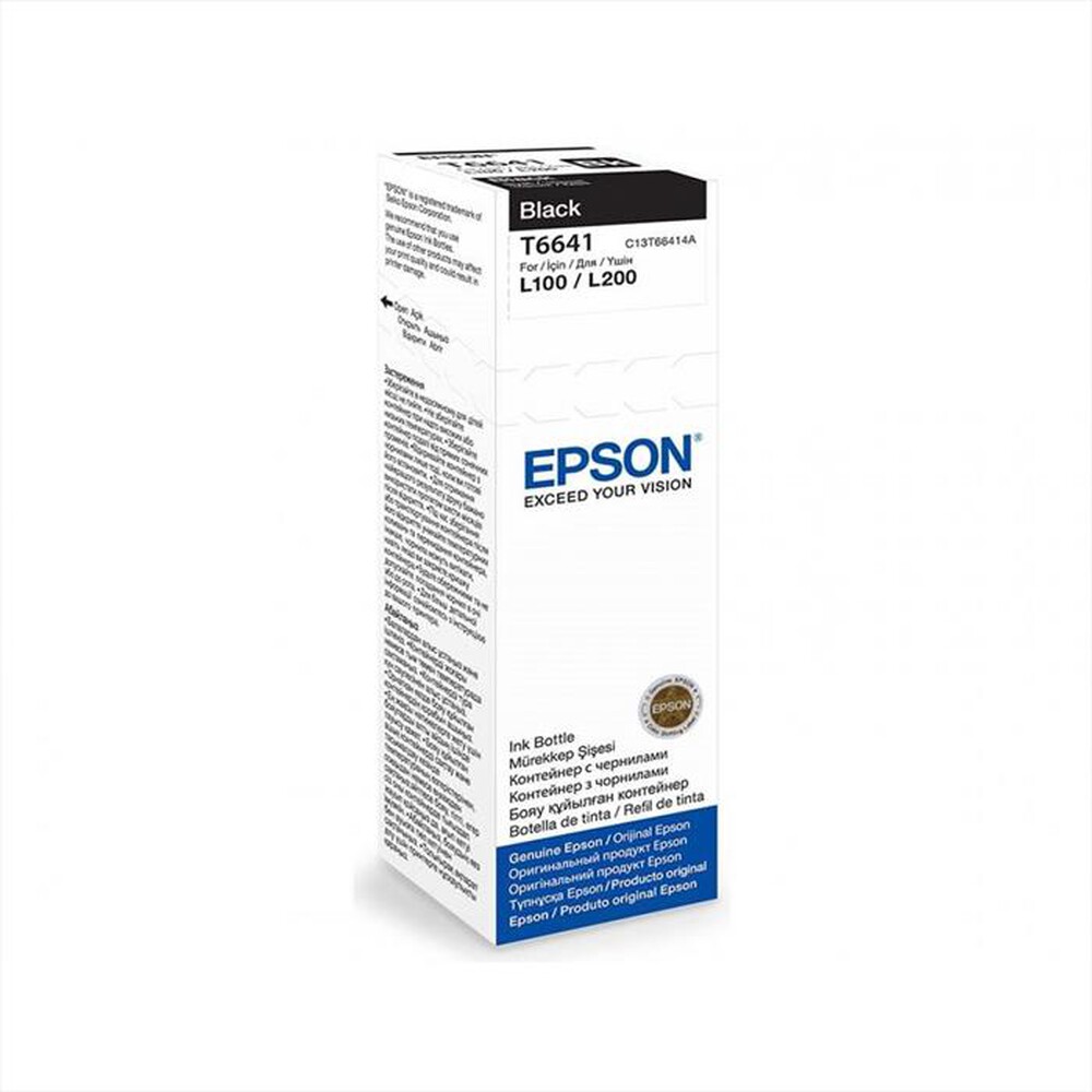 "EPSON - T6641 Black ink bottle 70ml-Nero"