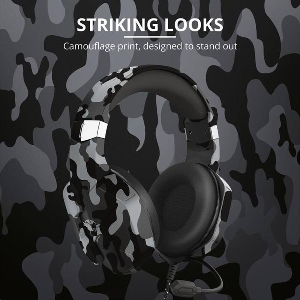 "TRUST - GXT323K CARUS HEADSET-Black Camouflage"