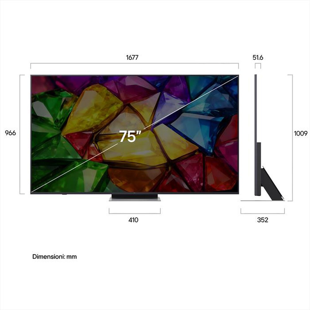 Immagine del prodotto LG - Smart TV Mini LED RGB 4K 75" PRO 75MRGB88B6B-Charcoal Black