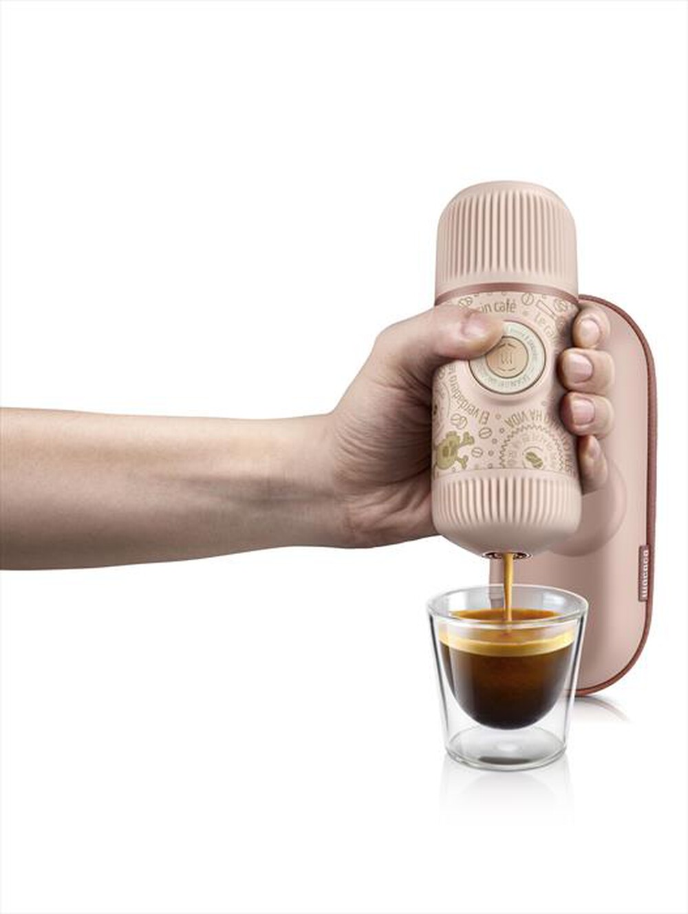"WACACO - Macchina per caffè NANOPRESSO  DARK SOUL PINK+CASE-ROSA DARK SOUL"