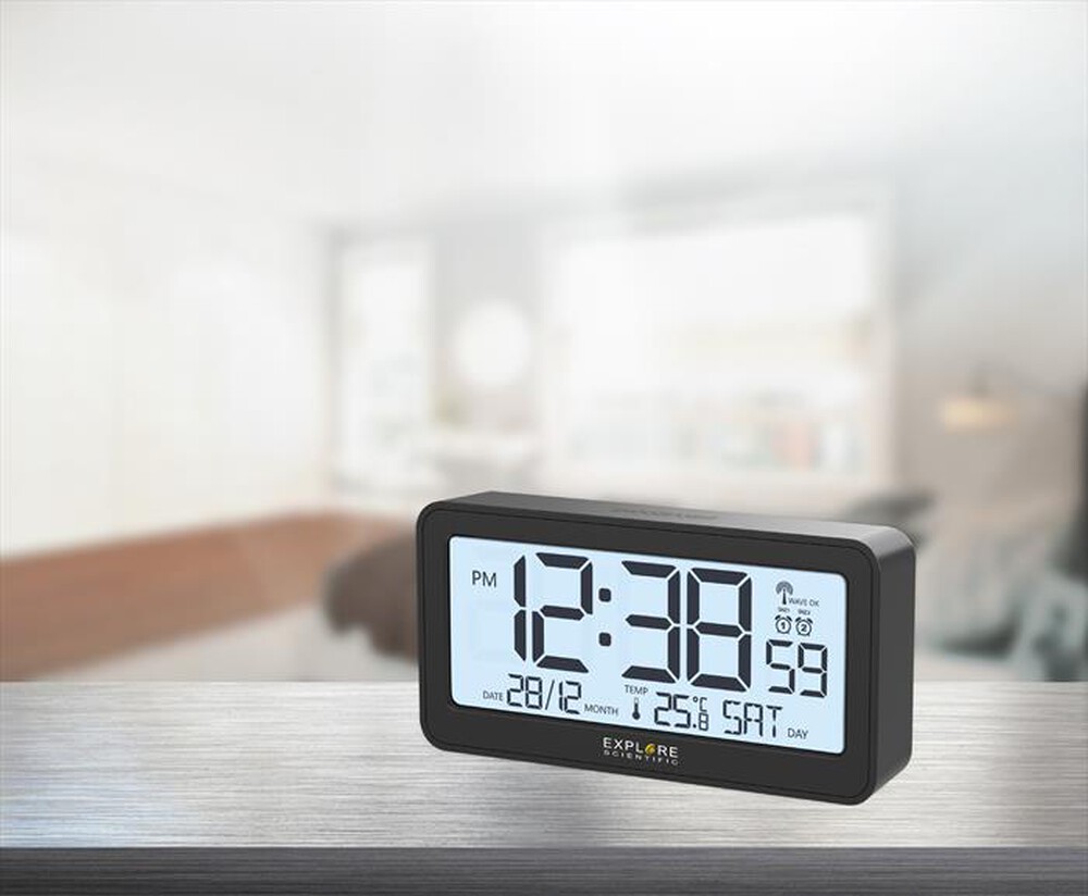 Immagine del prodotto EXPLORE SCIENTIFIC - RDC1000 SVEGLIA RADIOCONTROLLATA CON DISPLAY-White