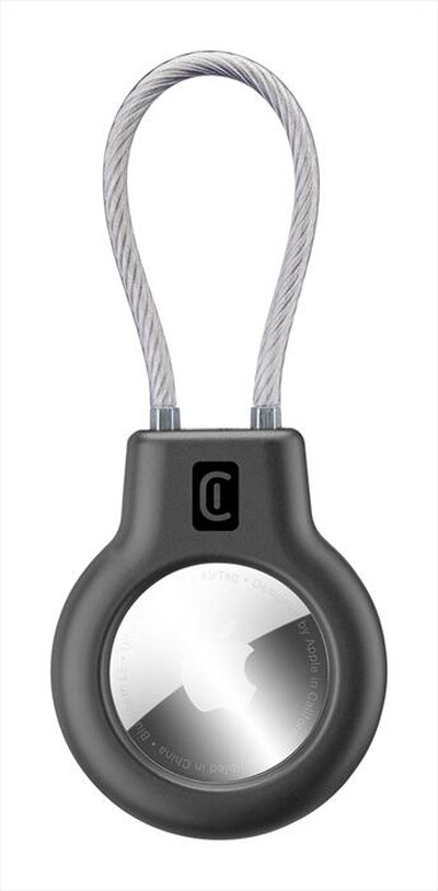 CELLULARLINE - Custodia rigida per AirTag e Tracy Tag SAFE GRIP-Nero