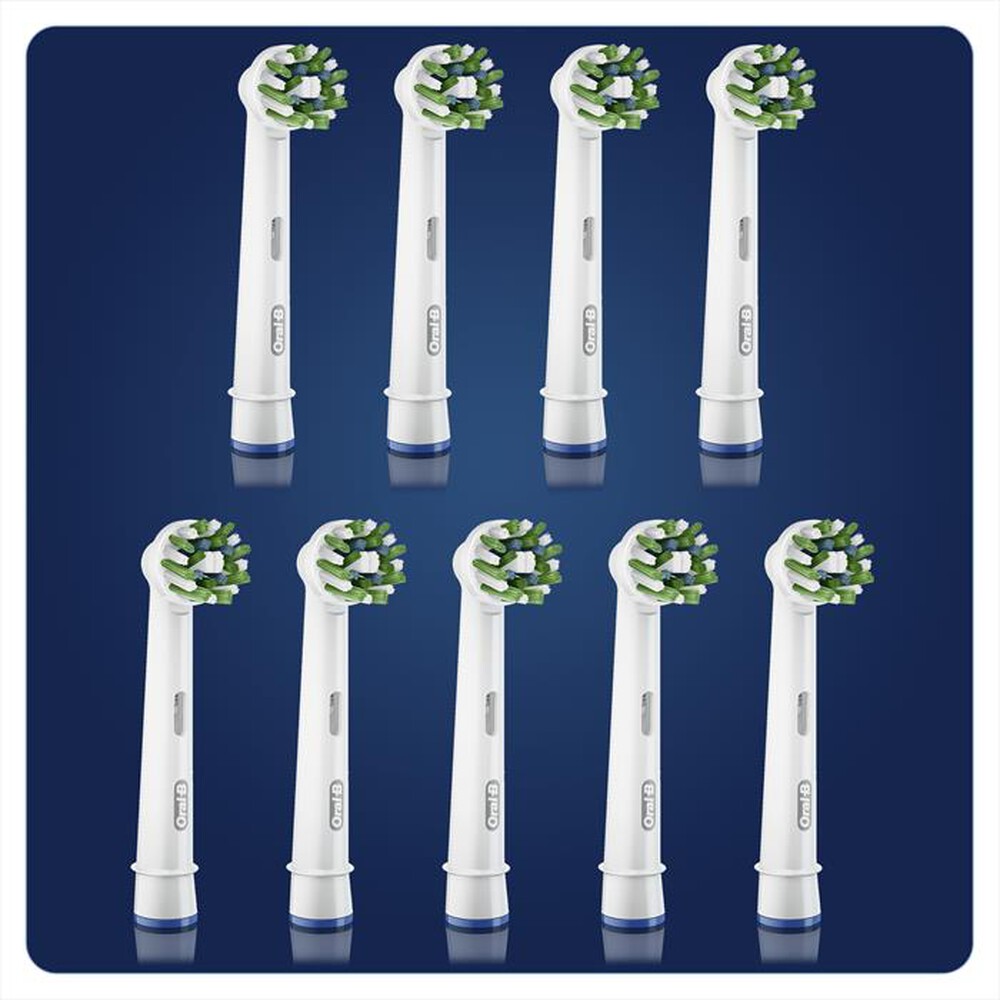 "ORAL-B - Testine Crossaction Con CleanMaximiser, 9 Pezzi-Bianco"