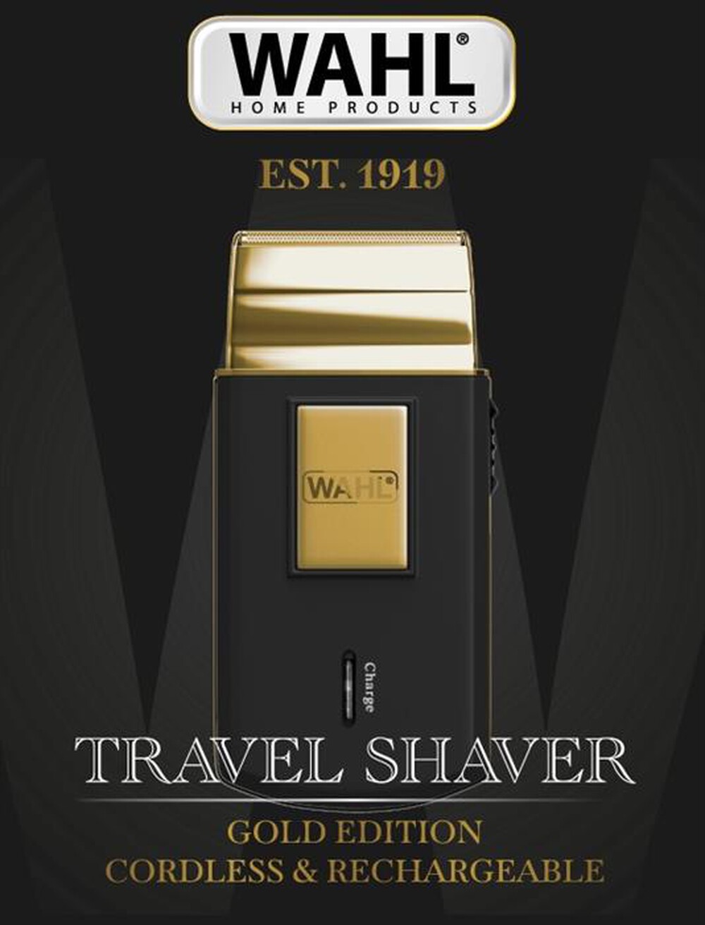Immagine del prodotto WAHL - Rasoio ricaricabile TRAVEL SHAVER-Nero/Oro