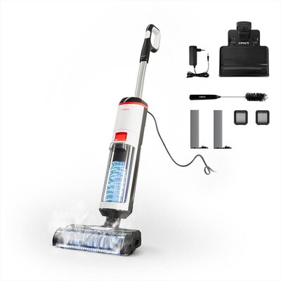 POLTI - Lavapavimenti aspira/lava/igienizzaROLLYSTEAM WD10-bianco/nero