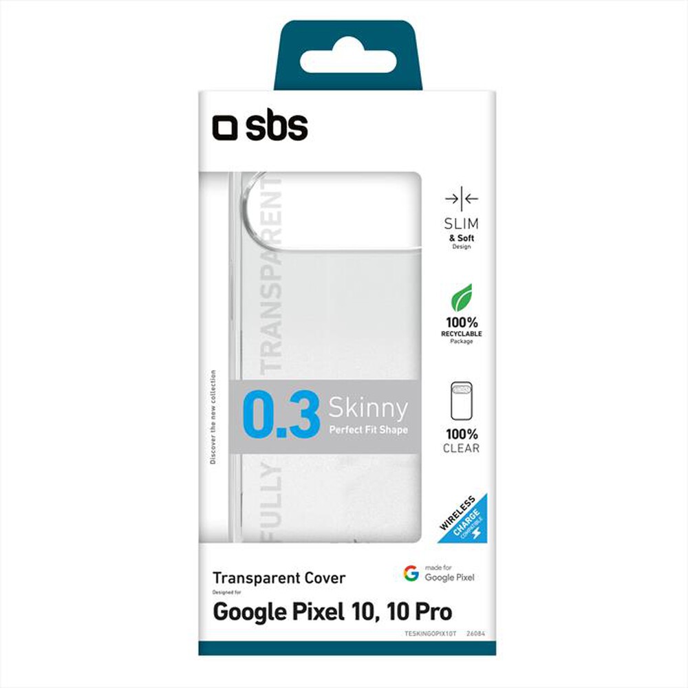 Immagine del prodotto SBS - Cover Skinny per Google Pixel 10/10 Pro-Trasparente