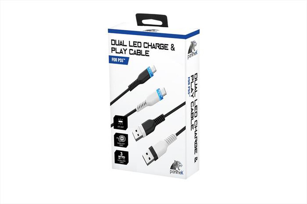 "PANTHEK - DUAL LED CHARGE & PLAY CABLE PS5"