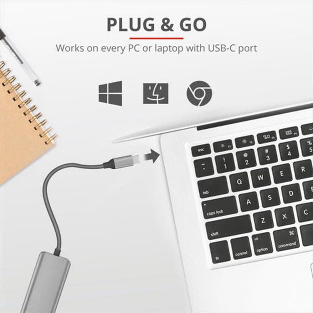 "TRUST - HALYX USB-C 4-PORT USB3.2 HUB-Alluminio"
