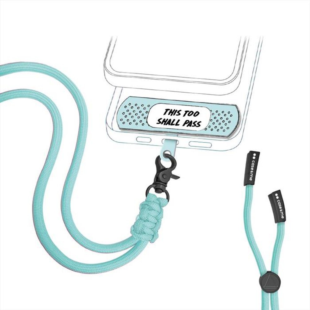 "CASEME - Laccio universale per smartphone CMUNILACEPATCH2-Azzurro"