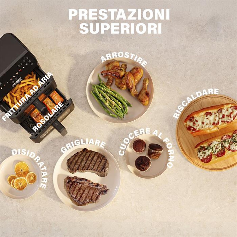 Immagine del prodotto PRINCESS - Friggitrice ad aria DUAL VERTICAL-Nero