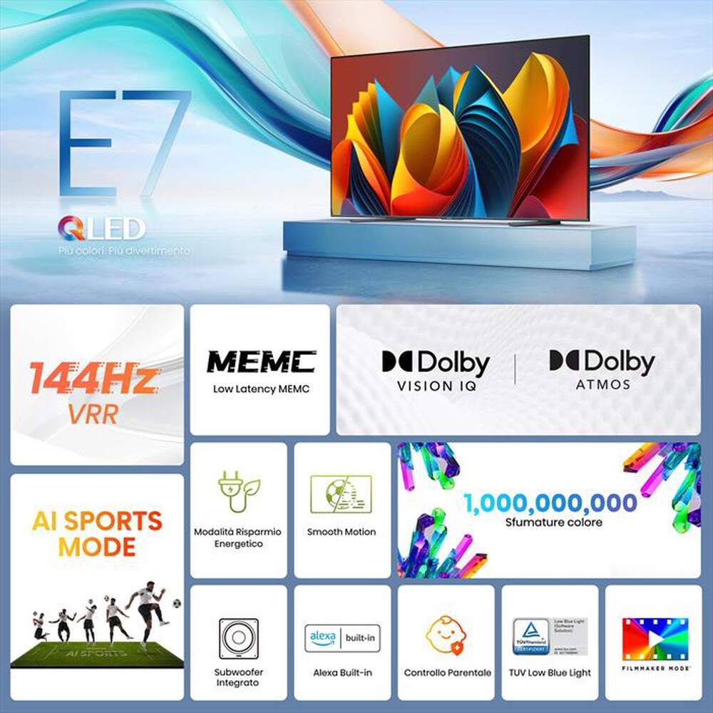 "HISENSE - Smart TV Q-LED UHD 4K 100\" 100E7NQ-NERO"
