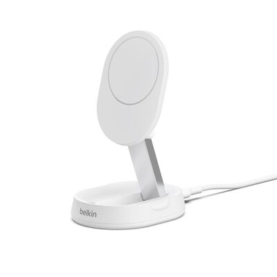 BELKIN - SUPPORTO RICARICA WIRELESS QI2 15W + ALIMENTATORE-Bianco