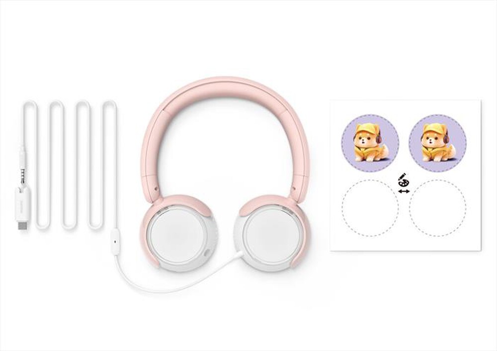 Immagine del prodotto PHILIPS - Cuffie on-ear cablate per bambini TAK2000PK/00-Pink