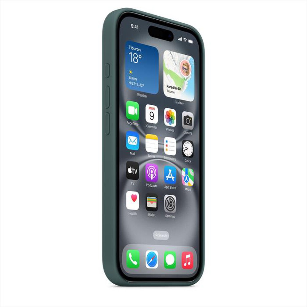 "APPLE - Custodia MagSafe in silicone per iPhone 16-Verde lago"