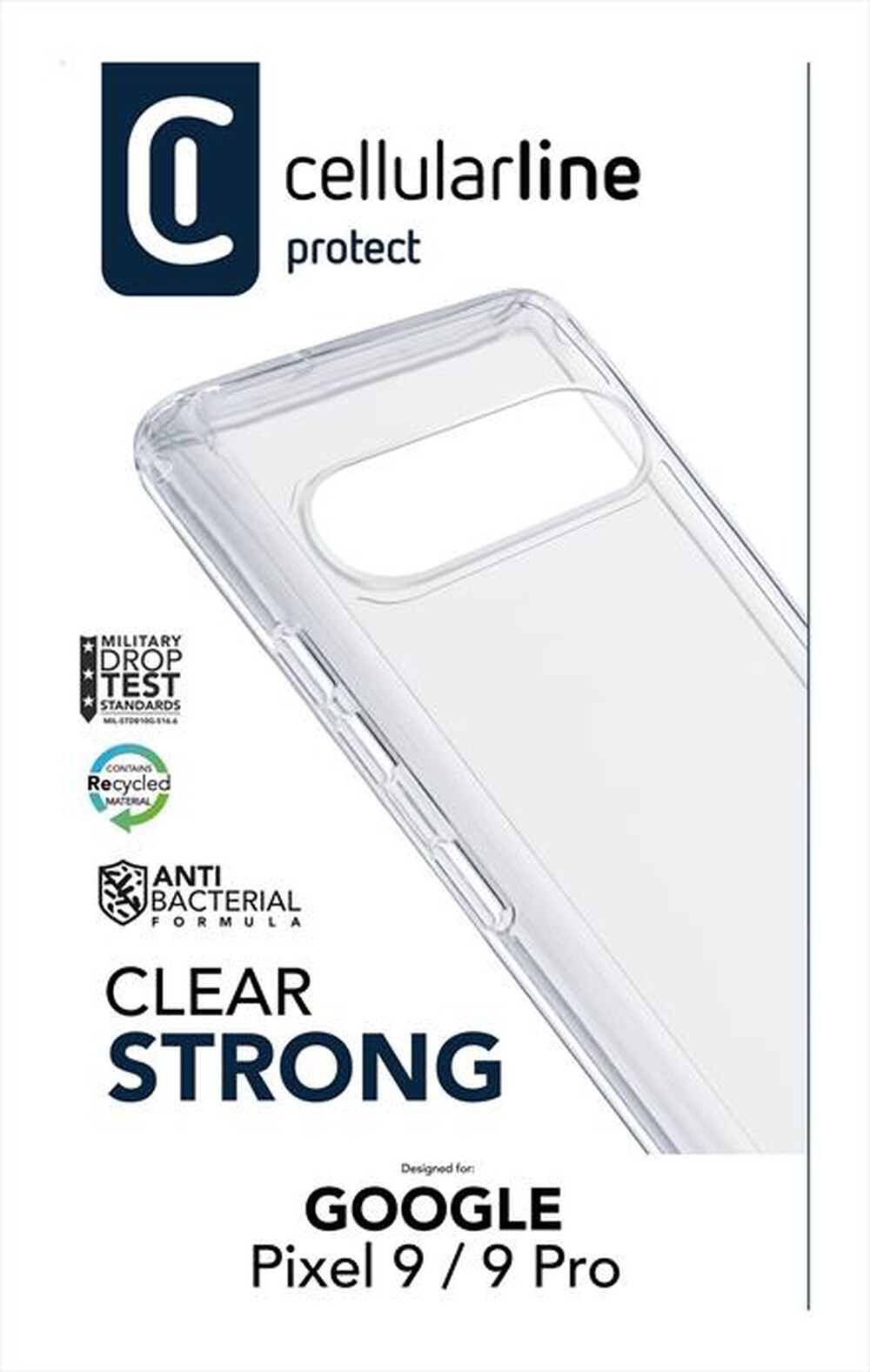 Immagine del prodotto CELLULARLINE - Cover CLEAR STRONG per Google Pixel 9-Trasparente